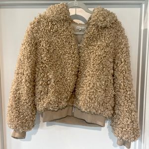 Moon river tan teddy bear coat size small